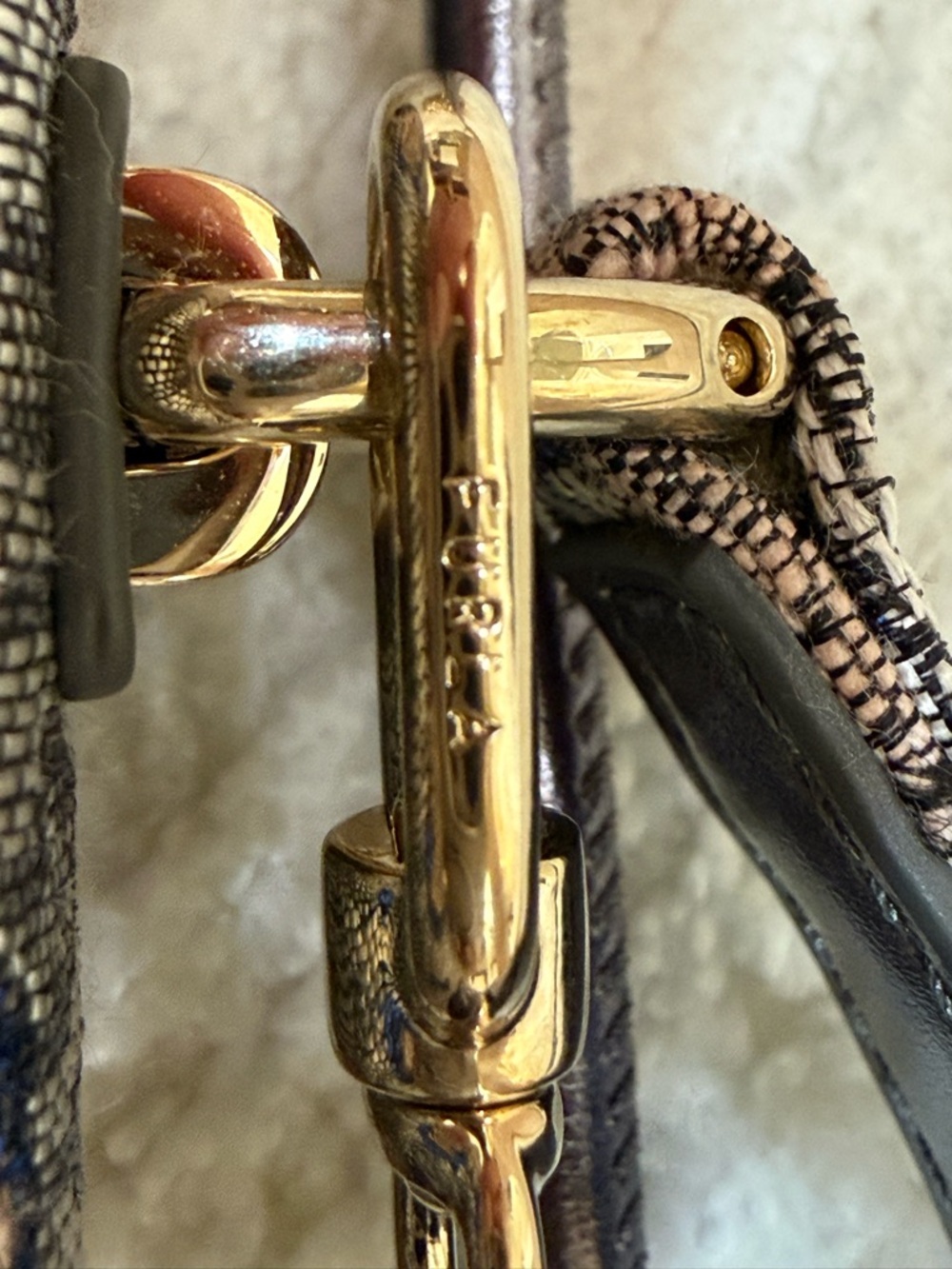 Furla 1927 Mini Bag M in Blue Floral Jacquard with Gold Hardware - Picture 12 of 16